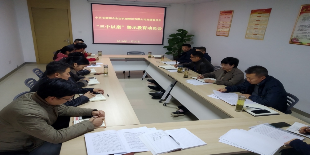 和合生態(tài)召開《深化“三個以案”警示教育工作》動員會
