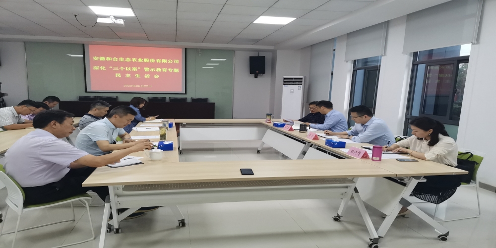 和合生態召開深化“三個以案”警示教育民主生活會