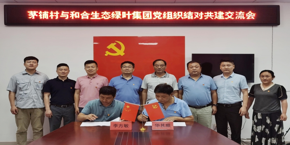村企聚合力  共建促發展---安徽和合生態黨支部與小廟鎮茅鋪村黨總支簽訂黨建共建協議