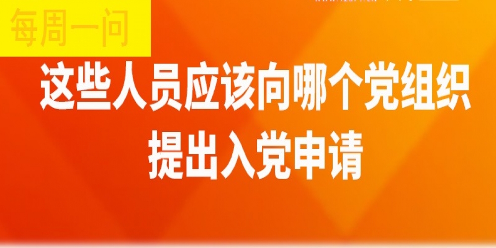 這些人應該向哪個黨組織提出入黨申請？