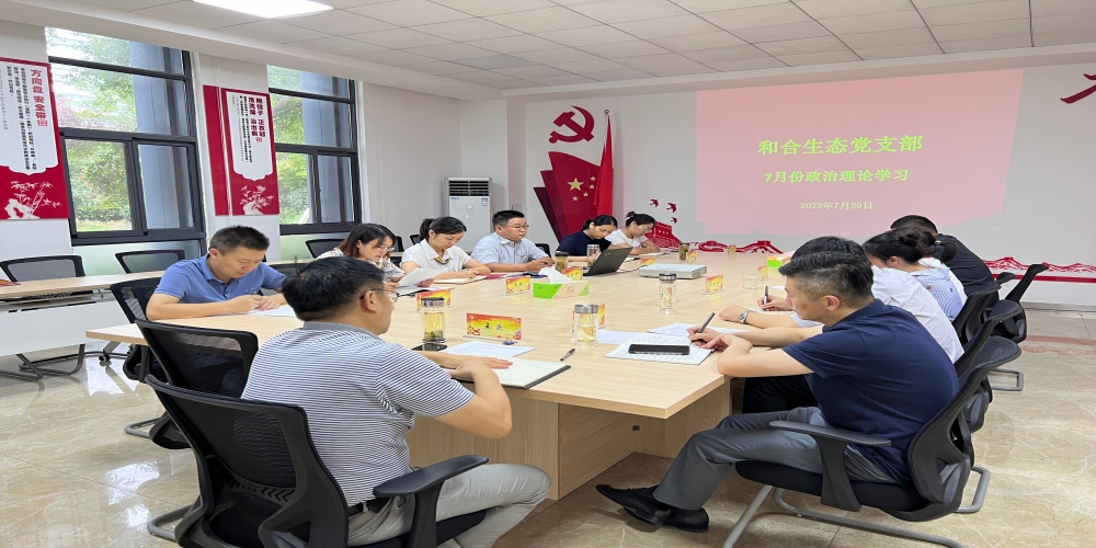 和合生態(tài)黨支部組織開展7月份政治理論學習
