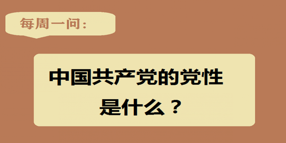 中國共產黨的黨性是什么？